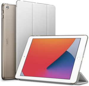 ESR Cover Trifold Compatibile con iPad 8/7(8a Gen 2020/7a Gen 2019) [modalità Auto Notte/Veglia] [Custodia Leggera con Supporto di Visualizzazione] Serie Ascend – Grigio