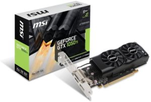 MSI GTX 1050 Ti 4GT LP Scheda Grafica, Nero