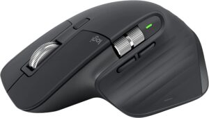 Logitech MX Master 3S - Mouse Wireless ad Alte Prestazioni, Scorrimento Ultraveloce, Ergo, Ergonomico, 8K DPI, Tracciamento su Vetro, Clic Silenziosi, USB C, Bluetooth, Windows, Linux, Chrome - Grigio scuro