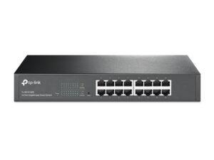 TP-Link 16-Port Desktop Gigabit Easy-Smart Ethernet Switch, Steel Case, 13-inch Rack-Mount (TL-SG1016DE)