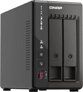 QNAP TS-253E-8G 2-bay desktop NAS. Intel Celeron J6412 4C 2.0GHz. burst 2.6GHz. onboard 8GB RAM. 2 x HDMI 1.4b. 2x M.2 2280 PCIe slots. 2x 2