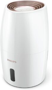 Philips 2000 Series Umidificatore d'aria, respira facilmente e dormi in modo tranquillo Umidifica l'aria secca in modo igienico, giorno e notte, Nero