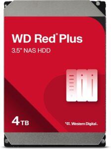WD Red Plus 4TB NAS Hard Disk Interno 3,5" - 5400 RPM, SATA 6Gb/s, CMR, Cache da 256MB